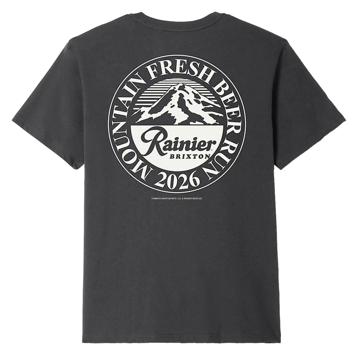 Brixton x Rainier Beer Run T-Shirt - Black - Image 2
