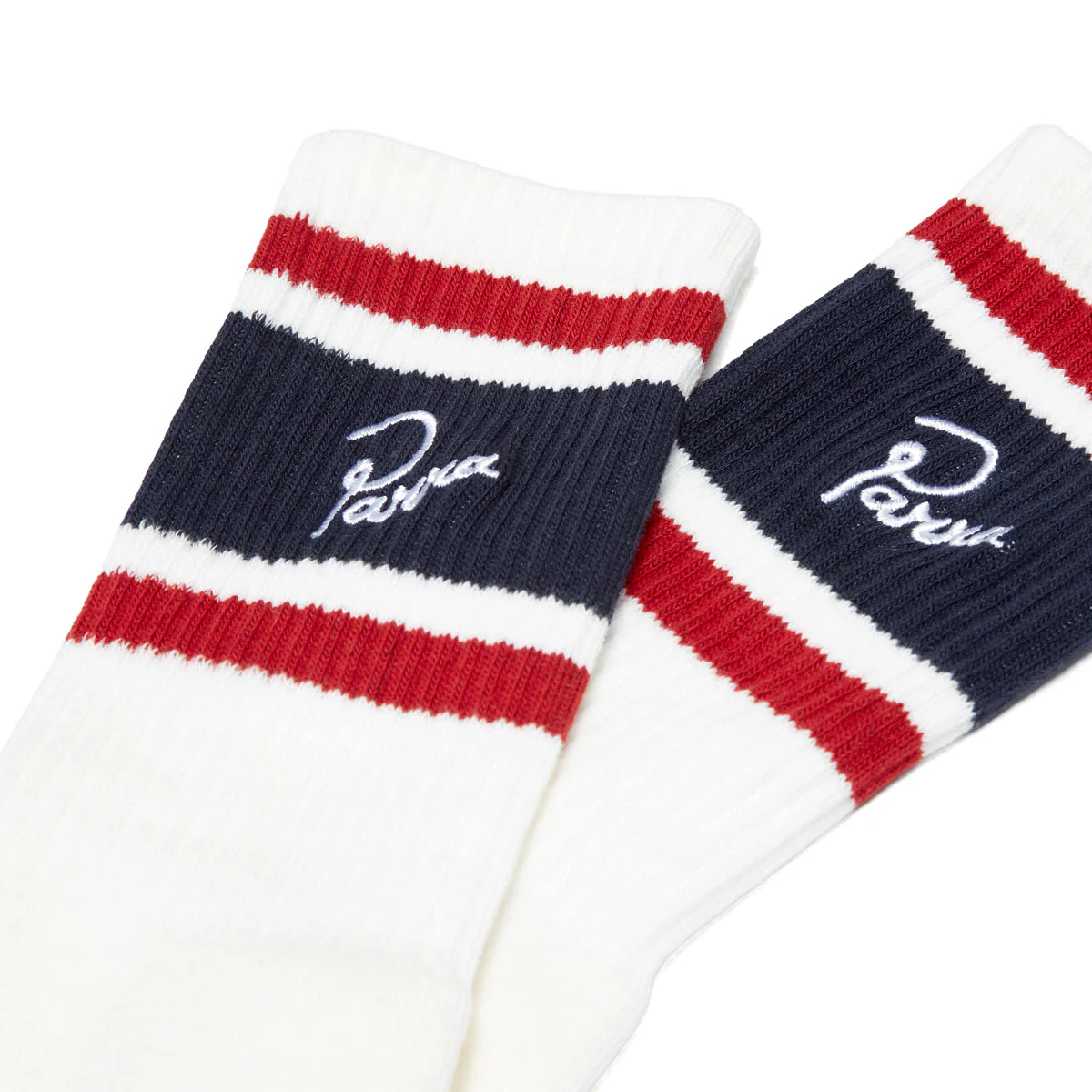 By Parra Signature Striped Crew Socks - White II - Image 3
