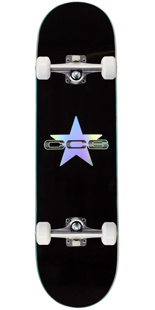 CCS 97 Star Skateboard Complete - Holographic/Black - 7.50"