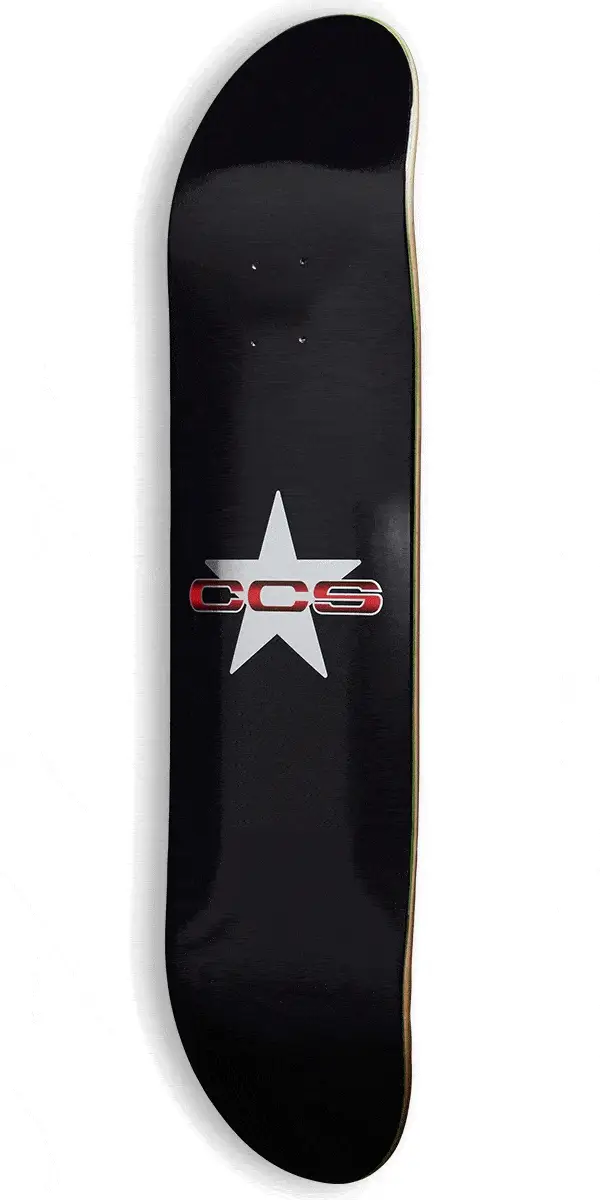 CCS 97 Star Skateboard Deck - Silver/Red