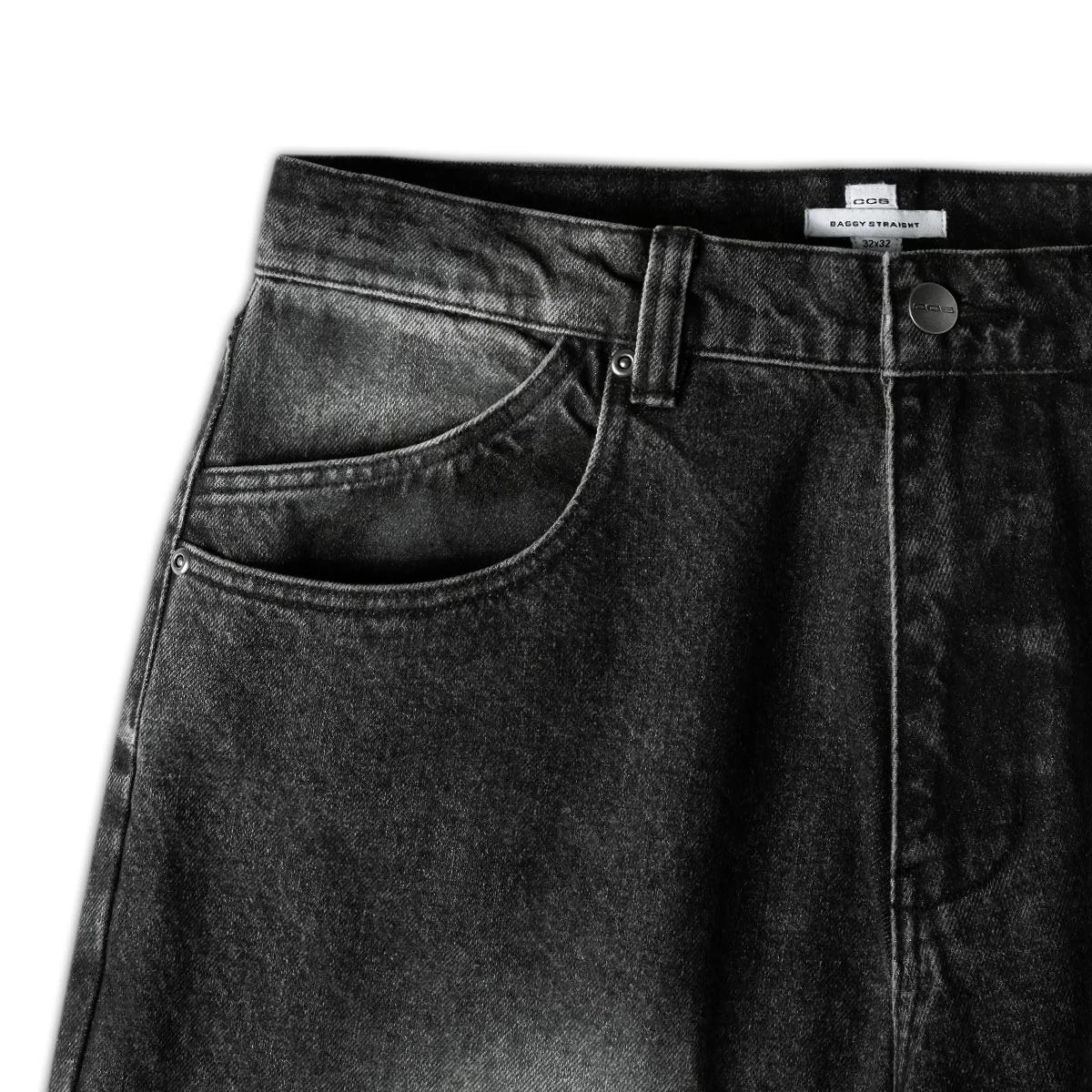 CCS Baggy Straight Denim Jeans - Pavement Black - Image 8