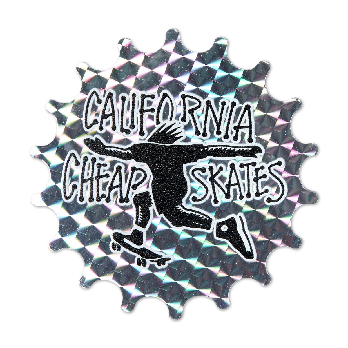CCS Cheap Skates 1991 Sticker - Silver Prismatic