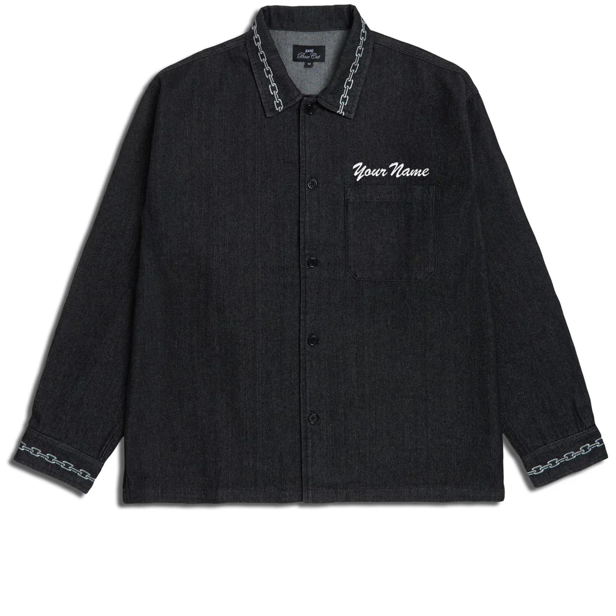 CCS Custom Embroidered Box Denim Shirt - Chain Black - XL