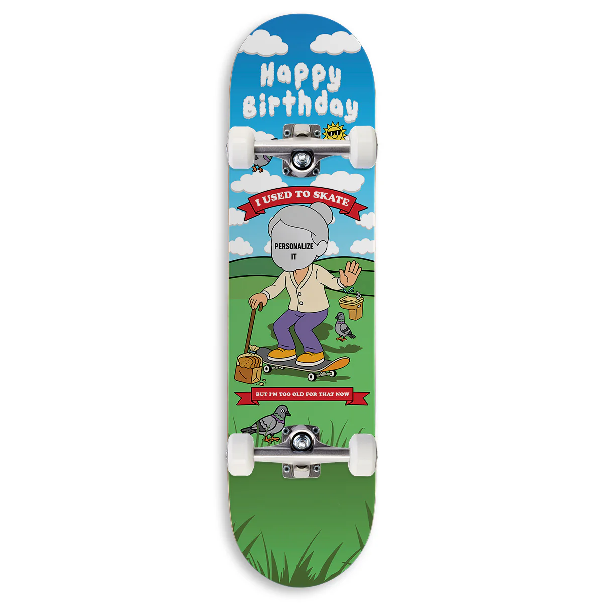 CCS Customs Birthday Skateboard Complete - Now Im Old Female