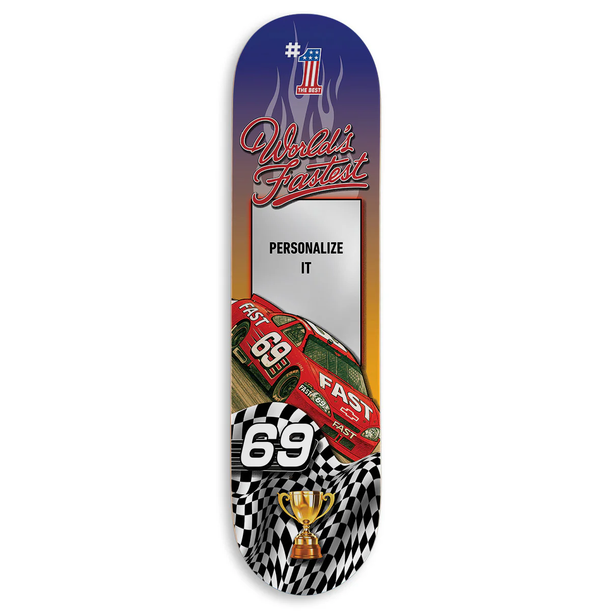 CCS Customs Photo Moments Skateboard Deck - Fastest Man - 7.75"