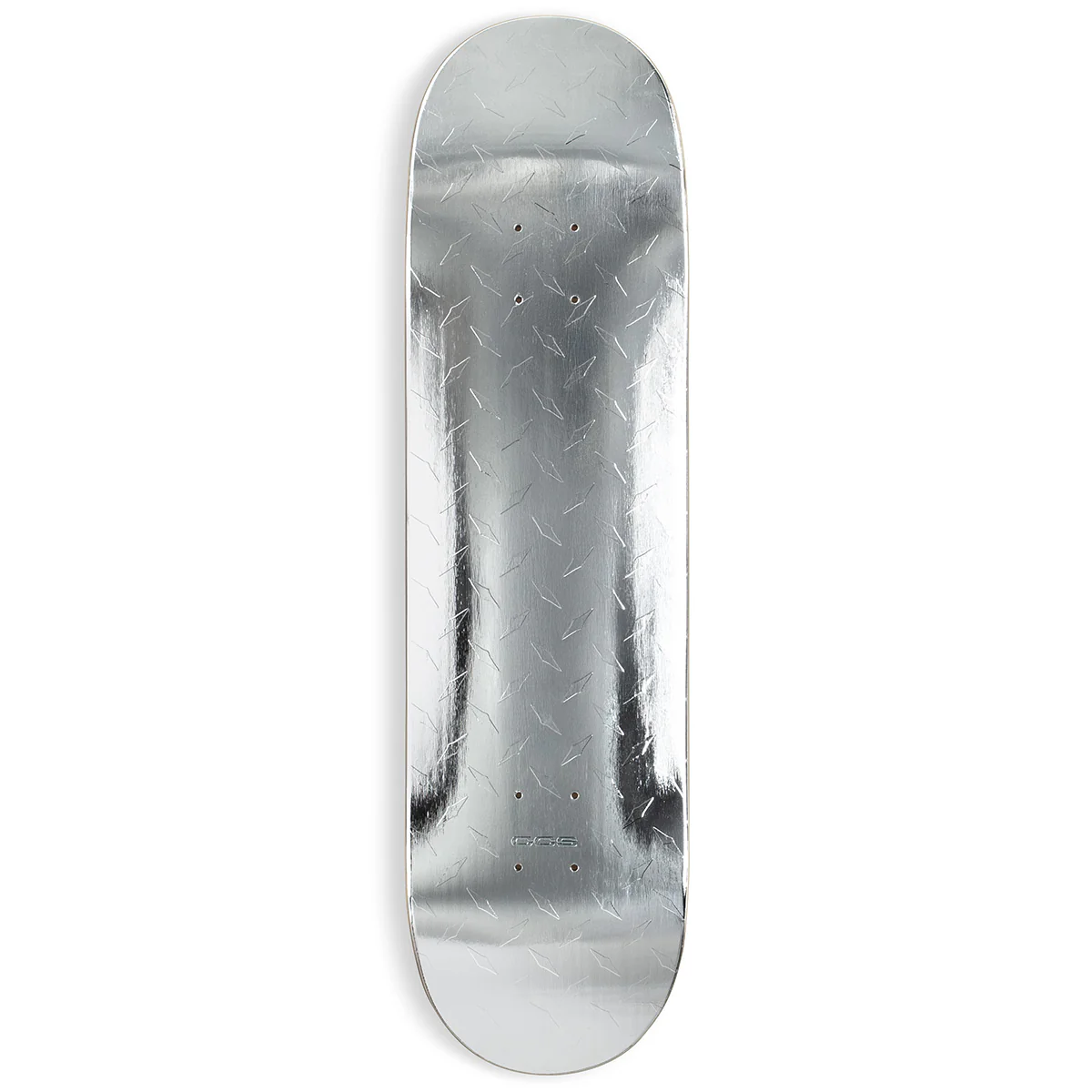 CCS Diamond Plate Embossed Skateboard Deck - Silver Foil - 8.25"