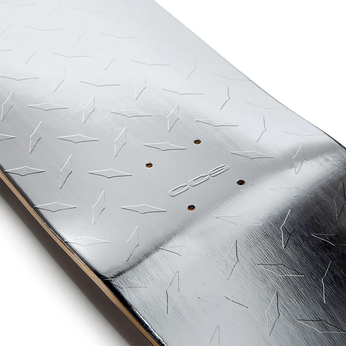 CCS Diamond Plate Embossed Skateboard Deck - Silver Foil - 8.25" - Image 3