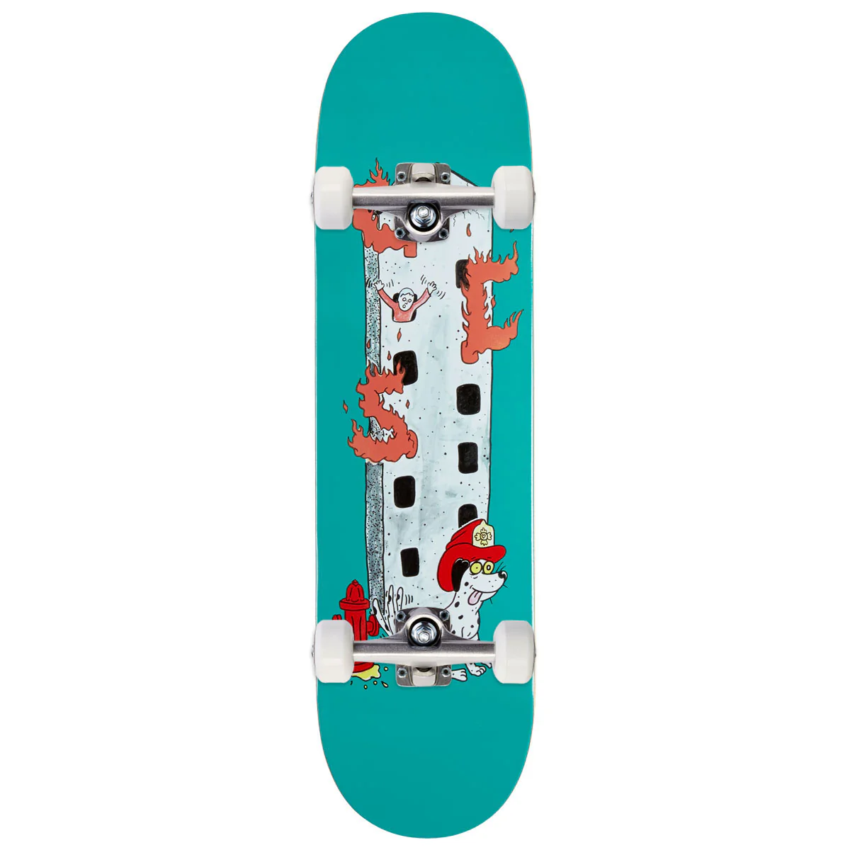CCS Fireman Skateboard Complete - Teal - 8.125"