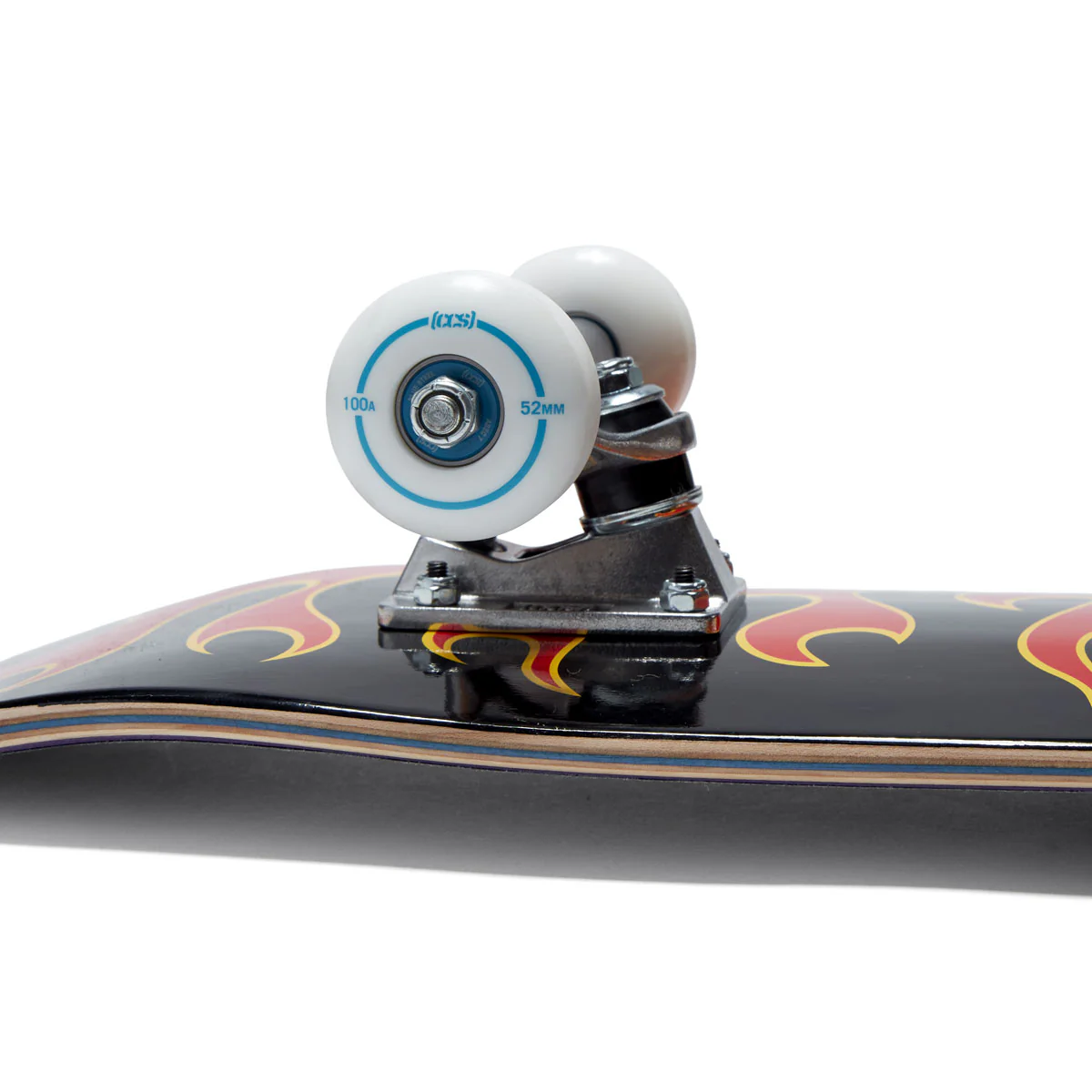 CCS Flames Mini Skateboard Complete - Black/Red - Image 6
