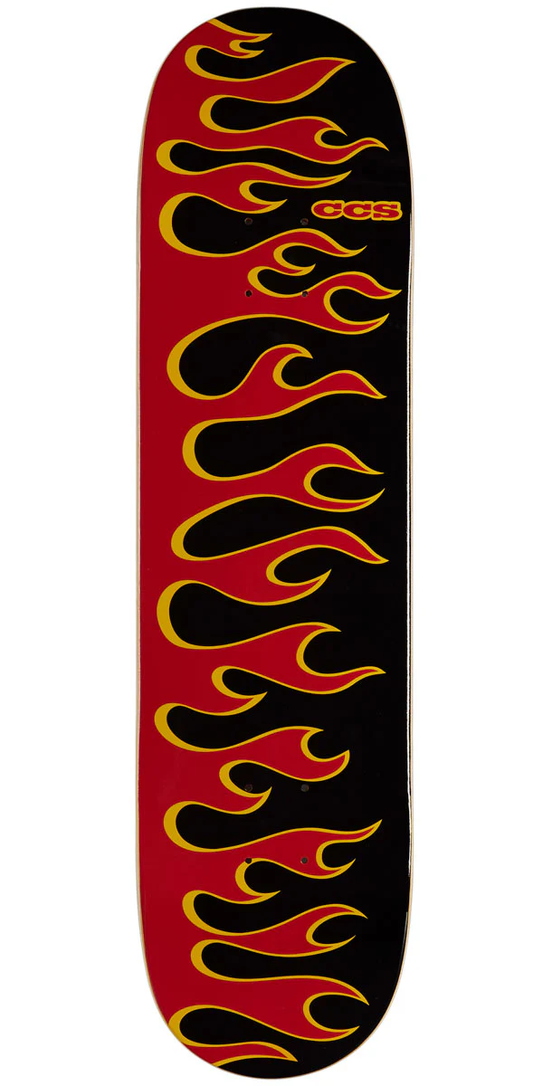CCS Flames Skateboard Deck - Black/Red - 8.125"