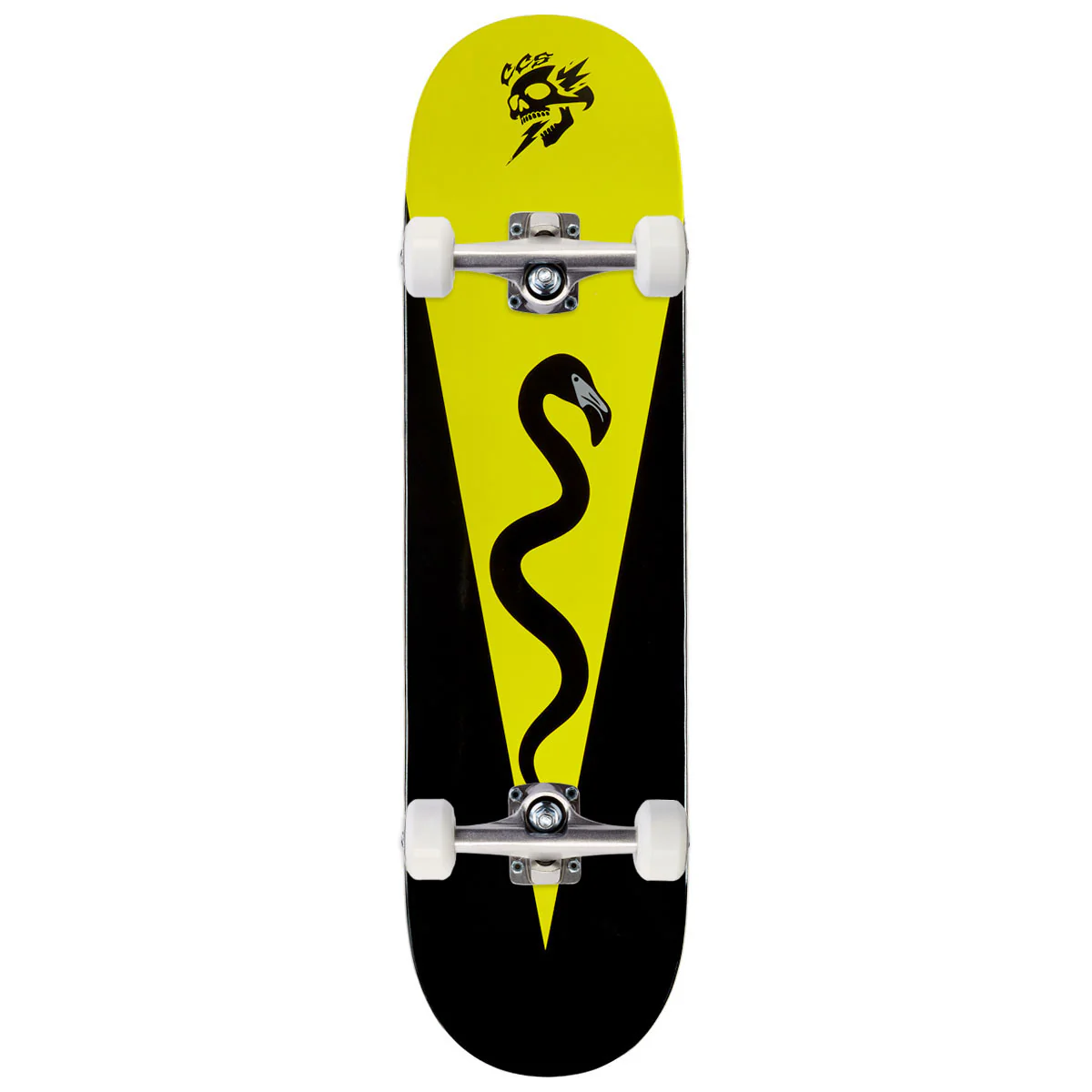 CCS Grim Surfer Skateboard Complete - Black/Yellow