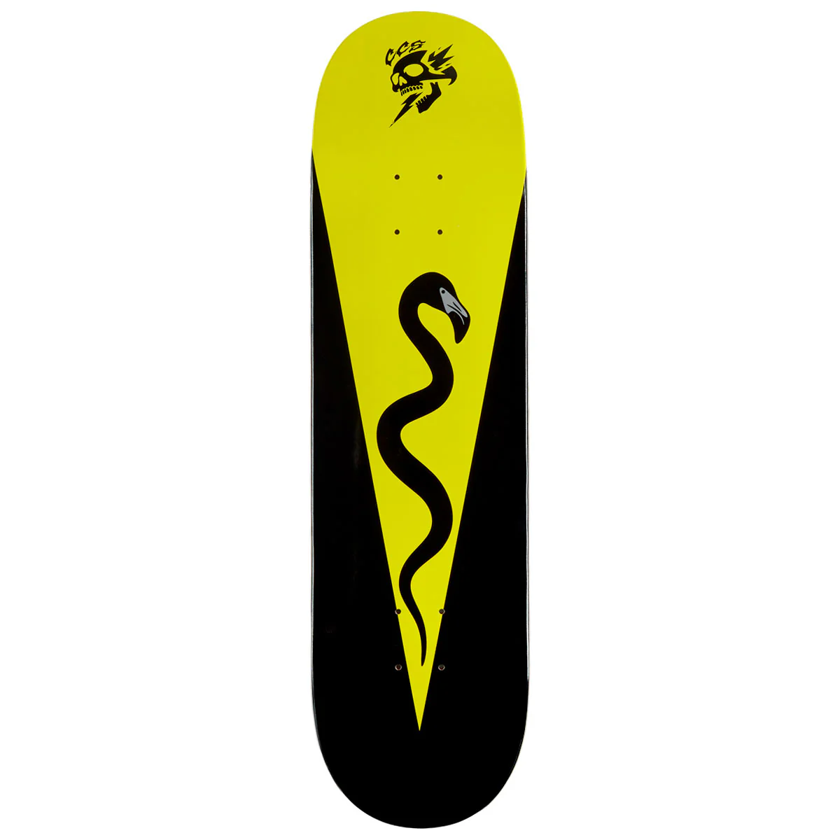 CCS Grim Surfer Skateboard Deck - Black/Yellow - 8.00"