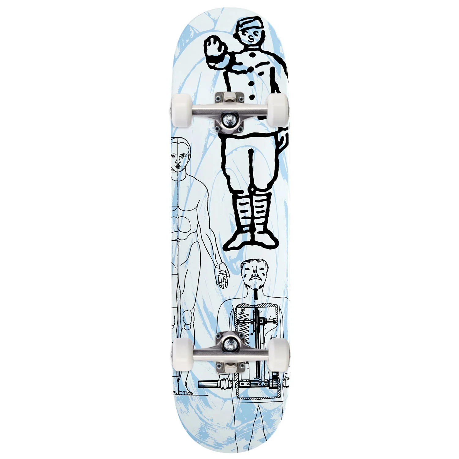 CCS Human Condition Skateboard Complete - White/Blue - 7.50"