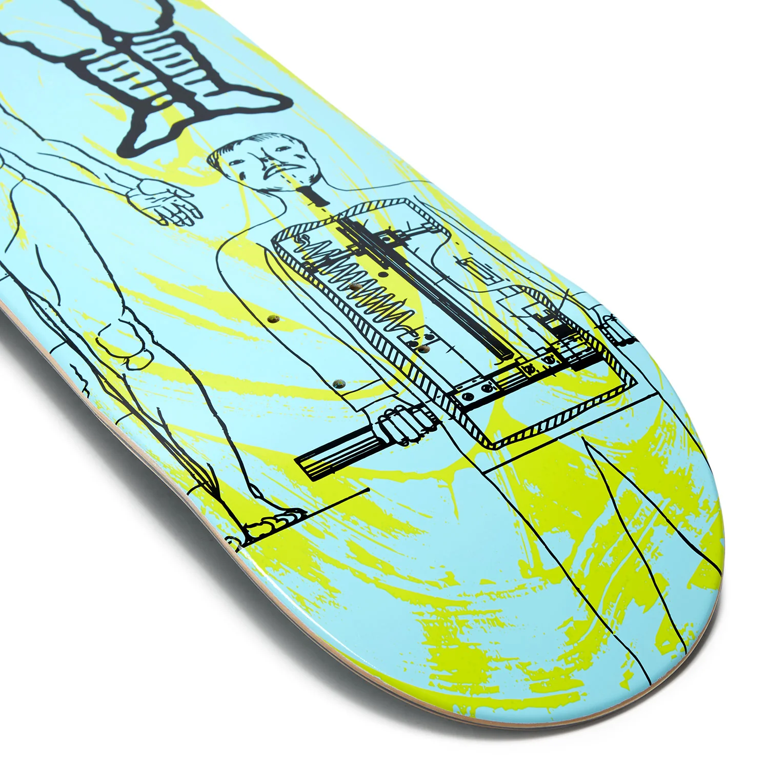 CCS Human Condition Skateboard Deck - Teal/Slime - Image 4