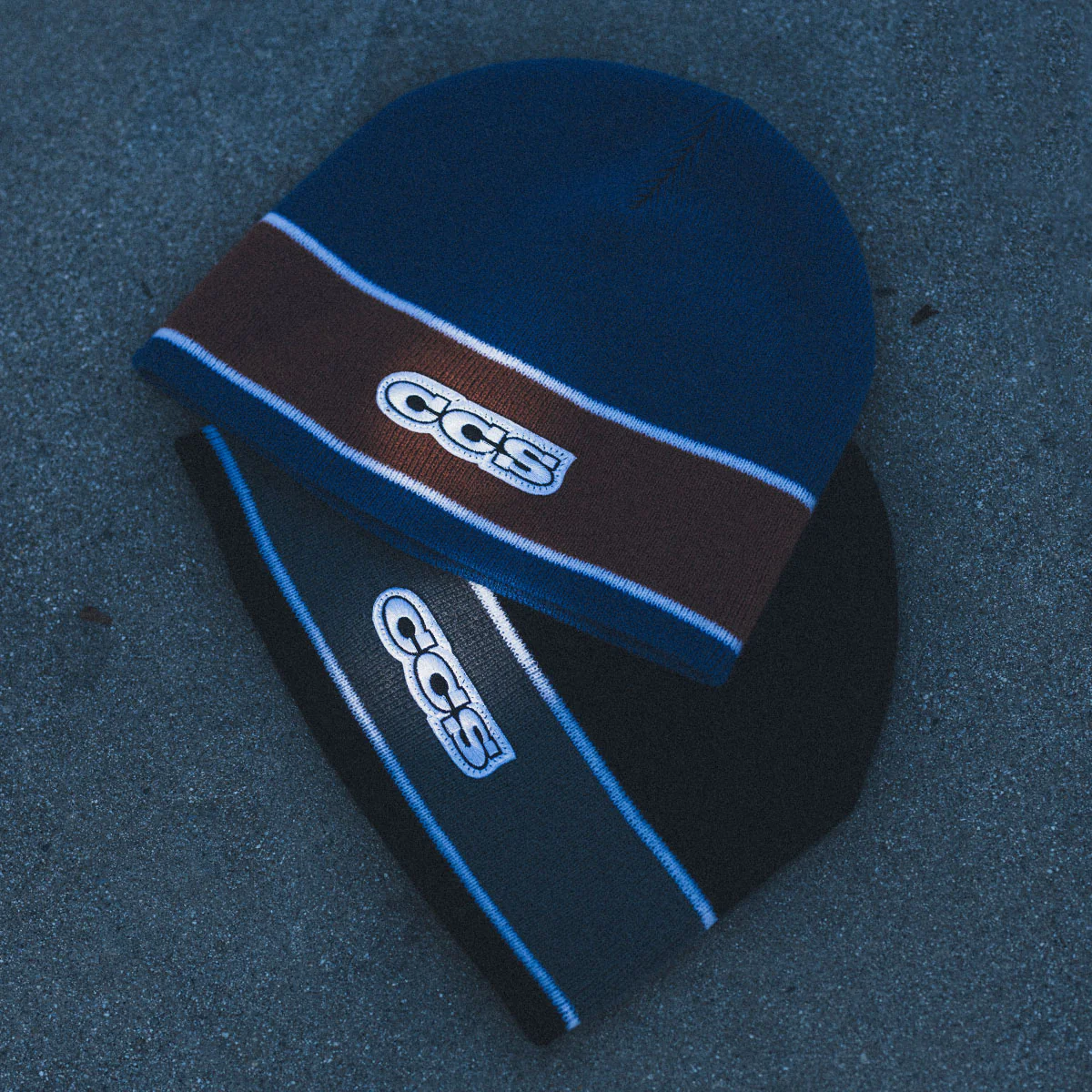 CCS Icon Skully Beanie - Maroon/Black - Image 4