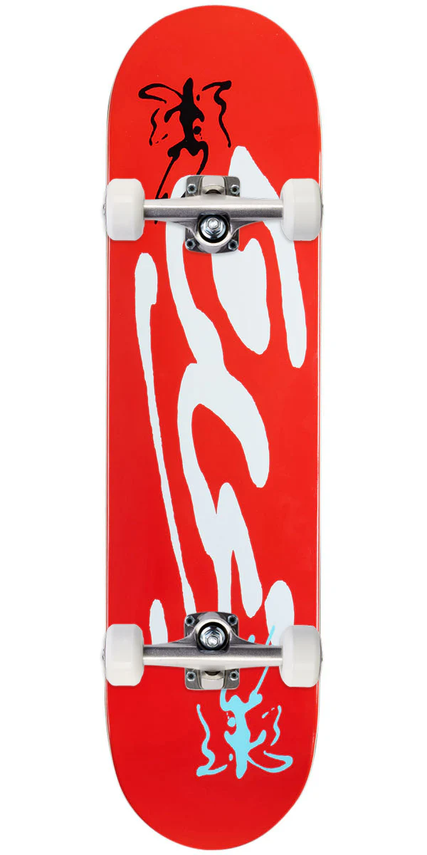 CCS Ink Blot Logo Skateboard Complete - Red - 8.125"