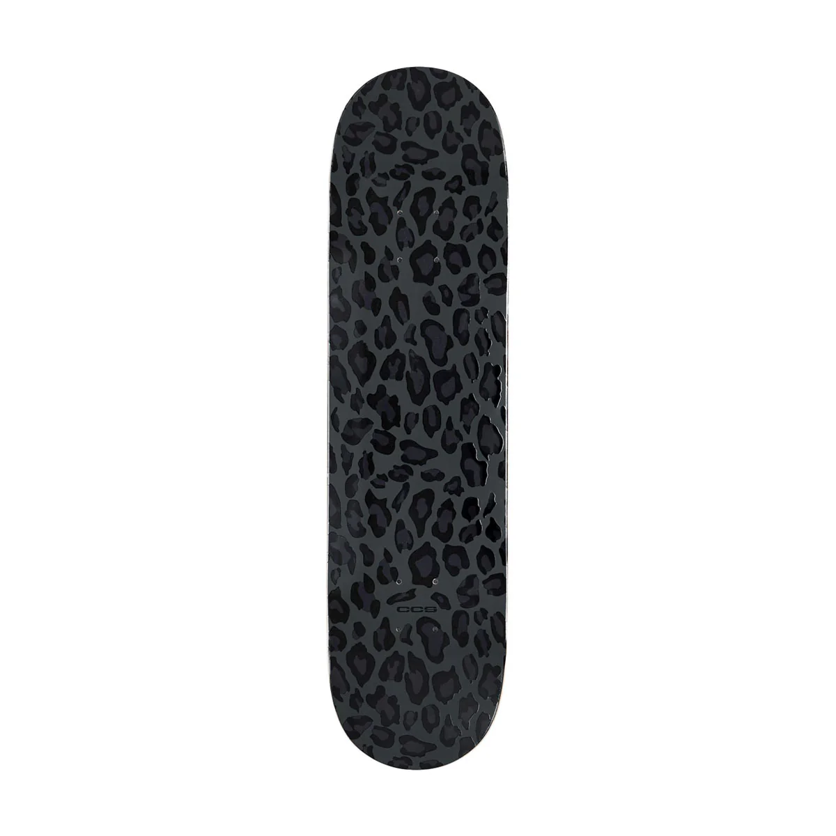 CCS Leopard Embossed Mini Skateboard Deck - Charcoal