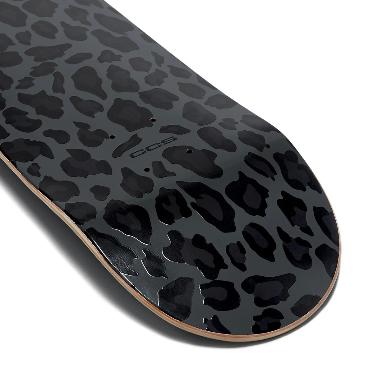 CCS Leopard Embossed Mini Skateboard Deck - Charcoal - Image 3