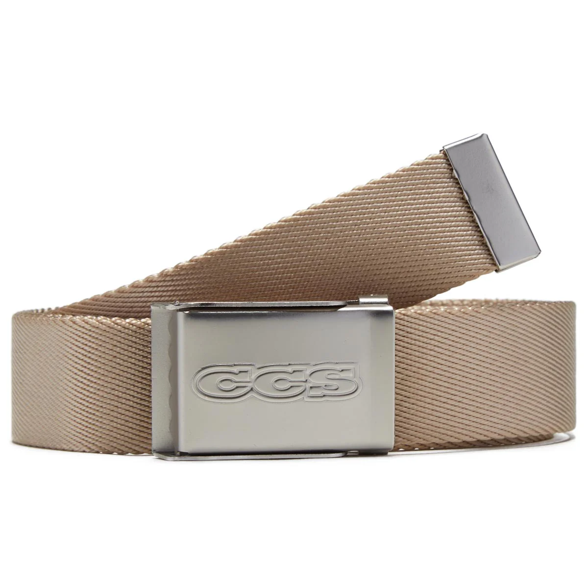 CCS Silver 96 Logo Web Belt - Tan