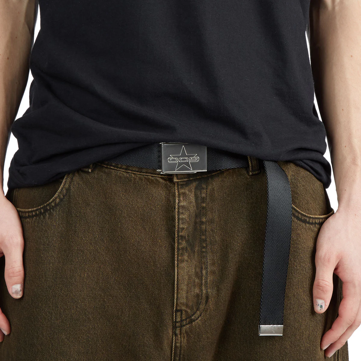 CCS Silver 97 Star Web Belt - Tan - Image 3
