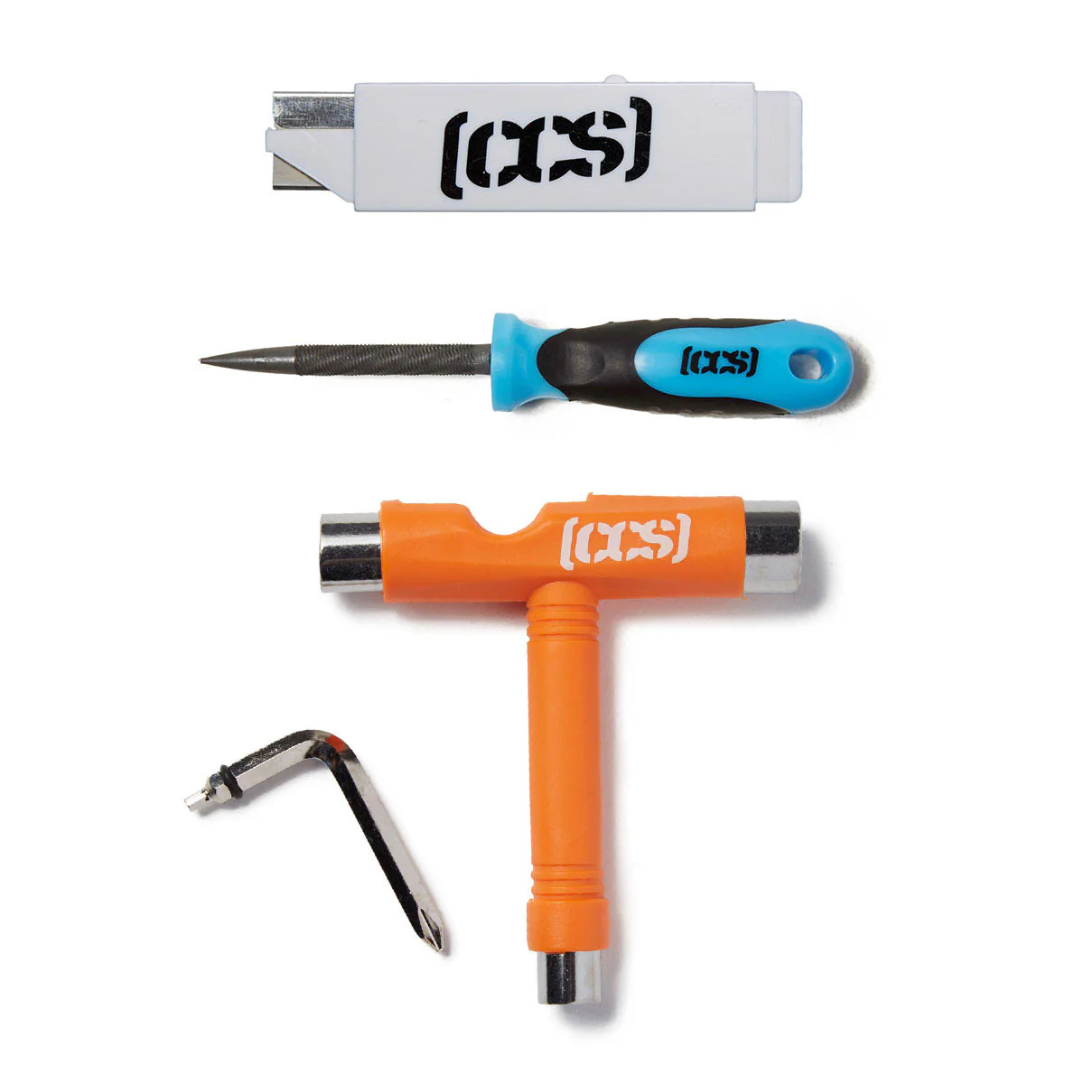 CCS Skateboard Tool with 2-in-1 File and Razor Blade - Orange