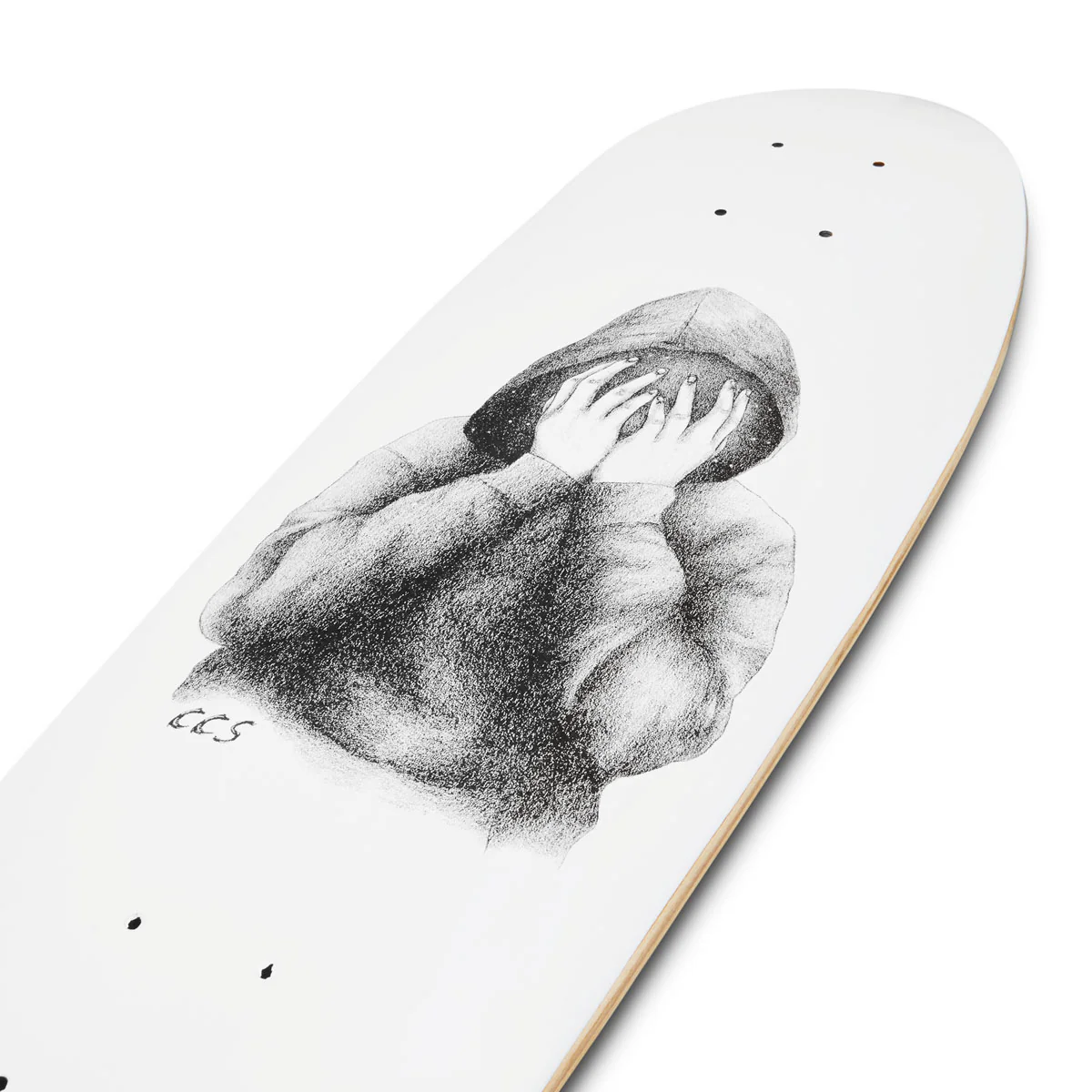 CCS Smile on The Surface Crusier Skateboard Deck - White - 8.00" - Image 3