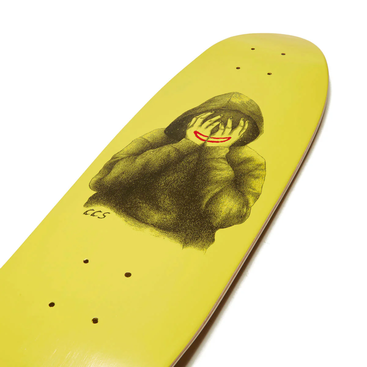 CCS Smile on The Surface Crusier Skateboard Deck - Yellow - 8.00" - Image 3