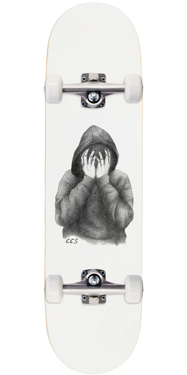 CCS Smile on The Surface Skateboard Complete - White - 8.125"