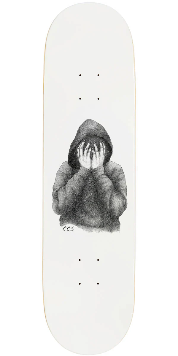 CCS Smile on The Surface Skateboard Deck - White - 8.125"