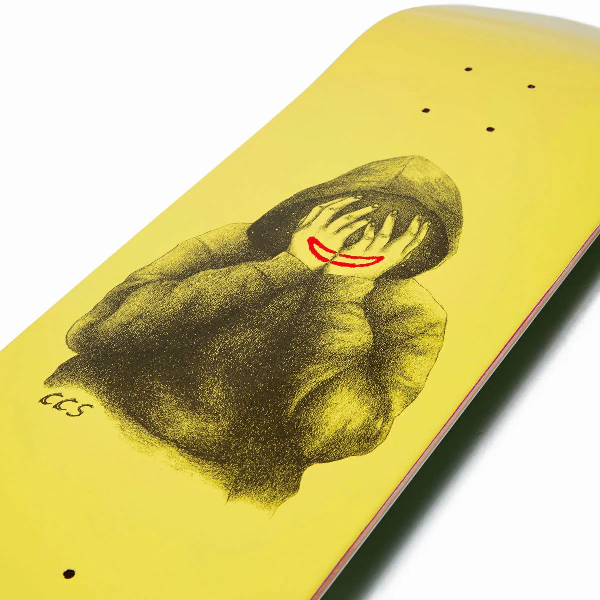 CCS Smile on The Surface Skateboard Deck - Yellow - Image 3