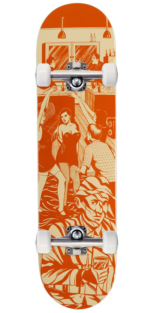 CCS Social Camouflage Party Skateboard Complete - Orange - 8.125"