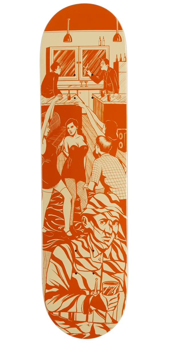 CCS Social Camouflage Party Skateboard Deck - Orange - 7.50"