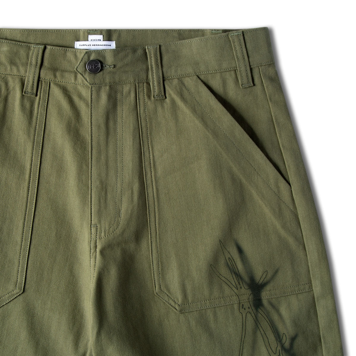 CCS Spiked Star Surplus Shorts - Olive - Image 3