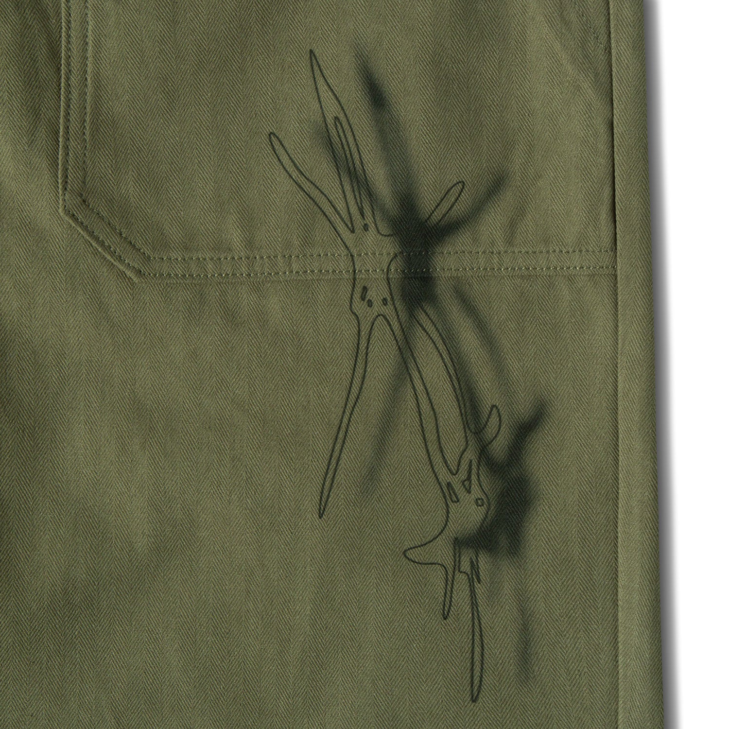 CCS Spiked Star Surplus Shorts - Olive - Image 5