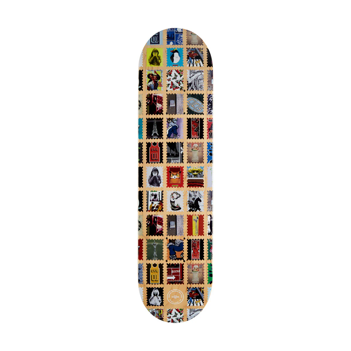 CCS Stamp Archive Mini Skateboard Deck - Multi