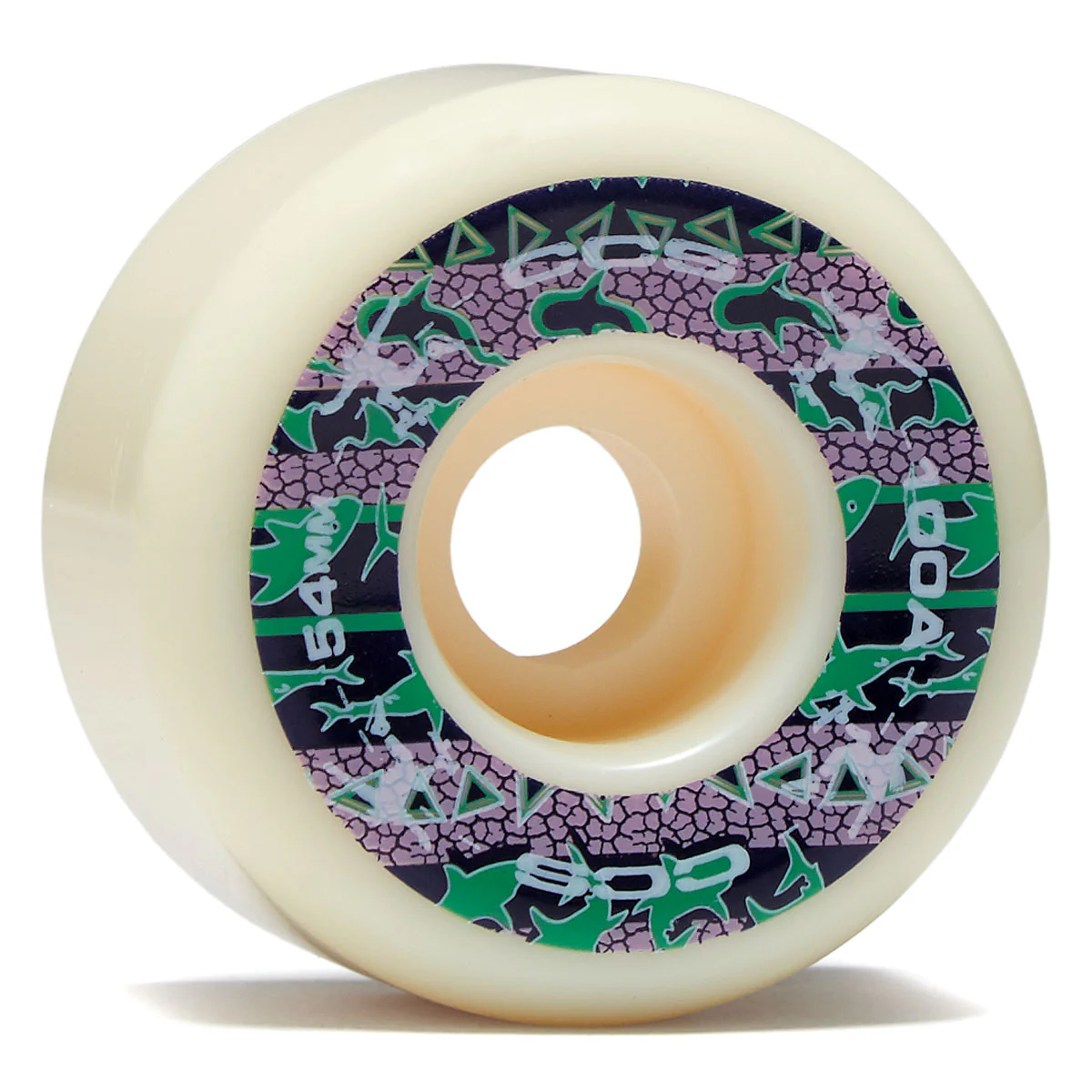 CCS Wide 100a Skateboard Wheels - White - 54mm