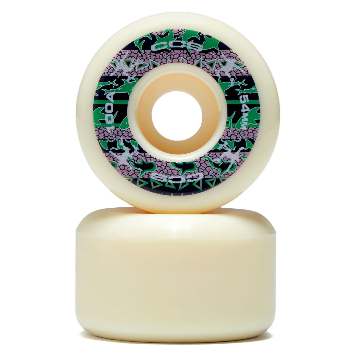 CCS Wide 100a Skateboard Wheels - White - 54mm - Image 2