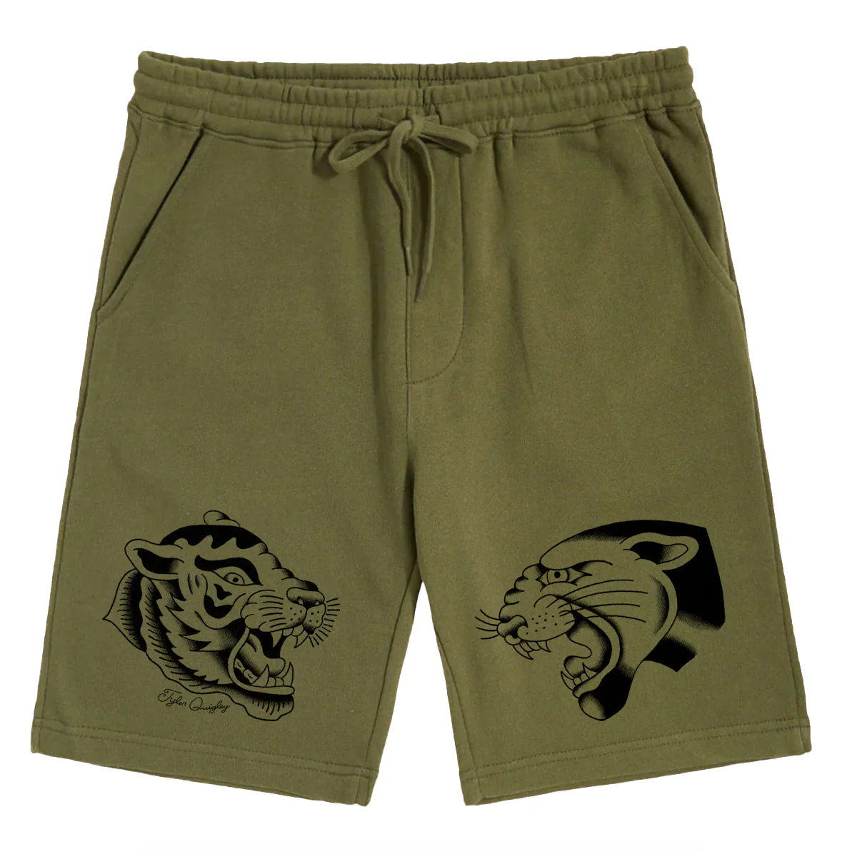 CCS x Quigley Big Cats Sweat Shorts - Army - SM