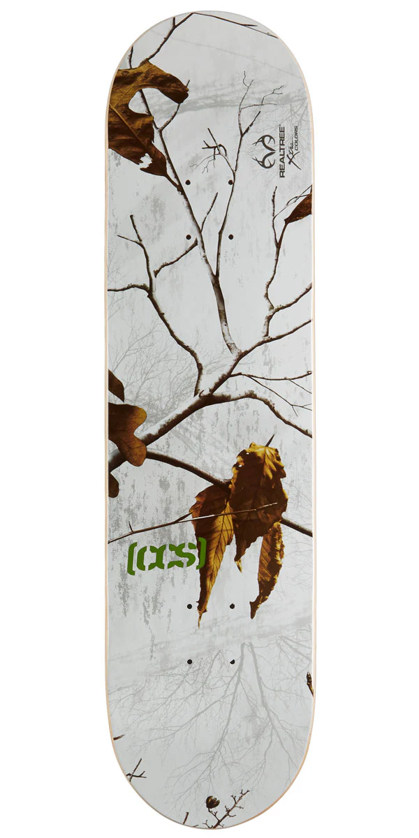 CCS x Realtree Logo Skateboard Deck - Snow - 8.125"