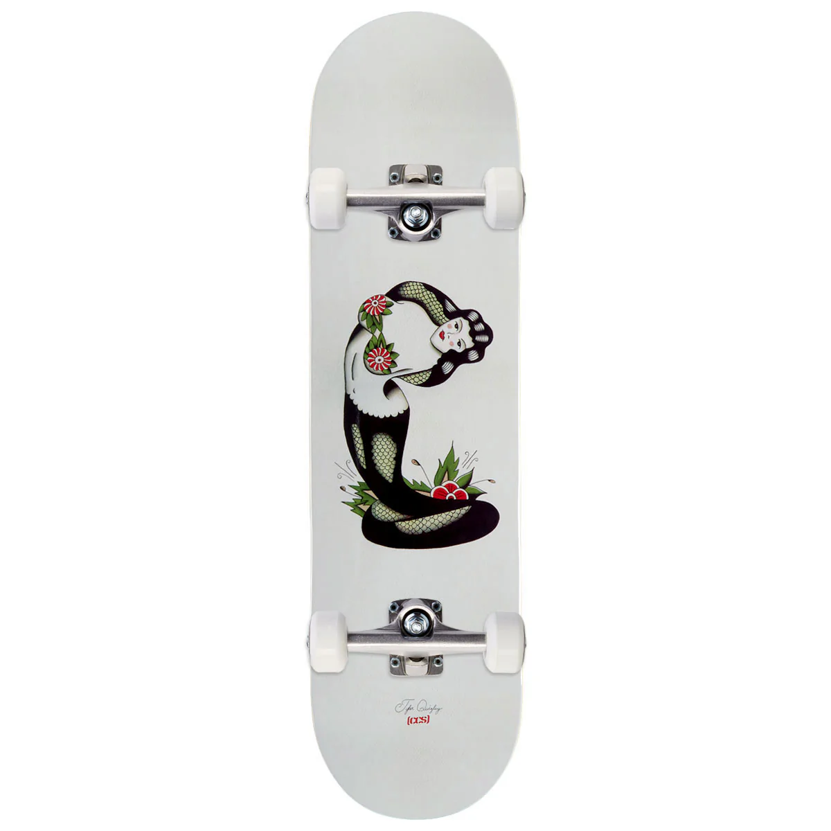 CCS x Tyler Quigley Cobra Woman Skateboard Complete - White - 7.50"