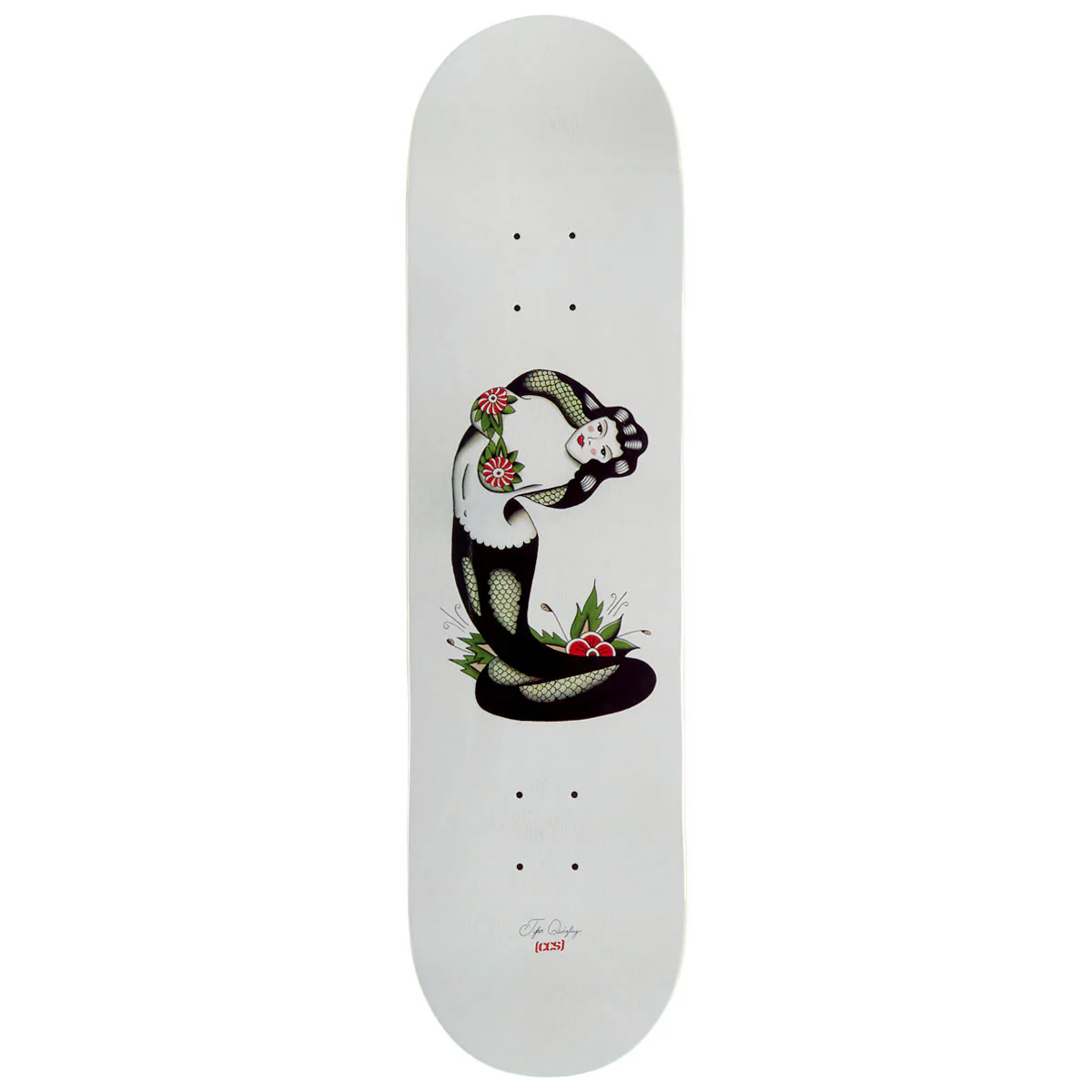CCS x Tyler Quigley Cobra Woman Skateboard Deck - White