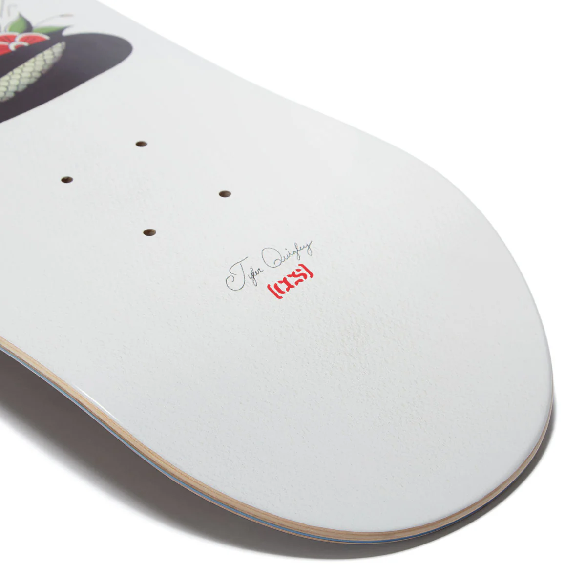 CCS x Tyler Quigley Cobra Woman Skateboard Deck - White - Image 4