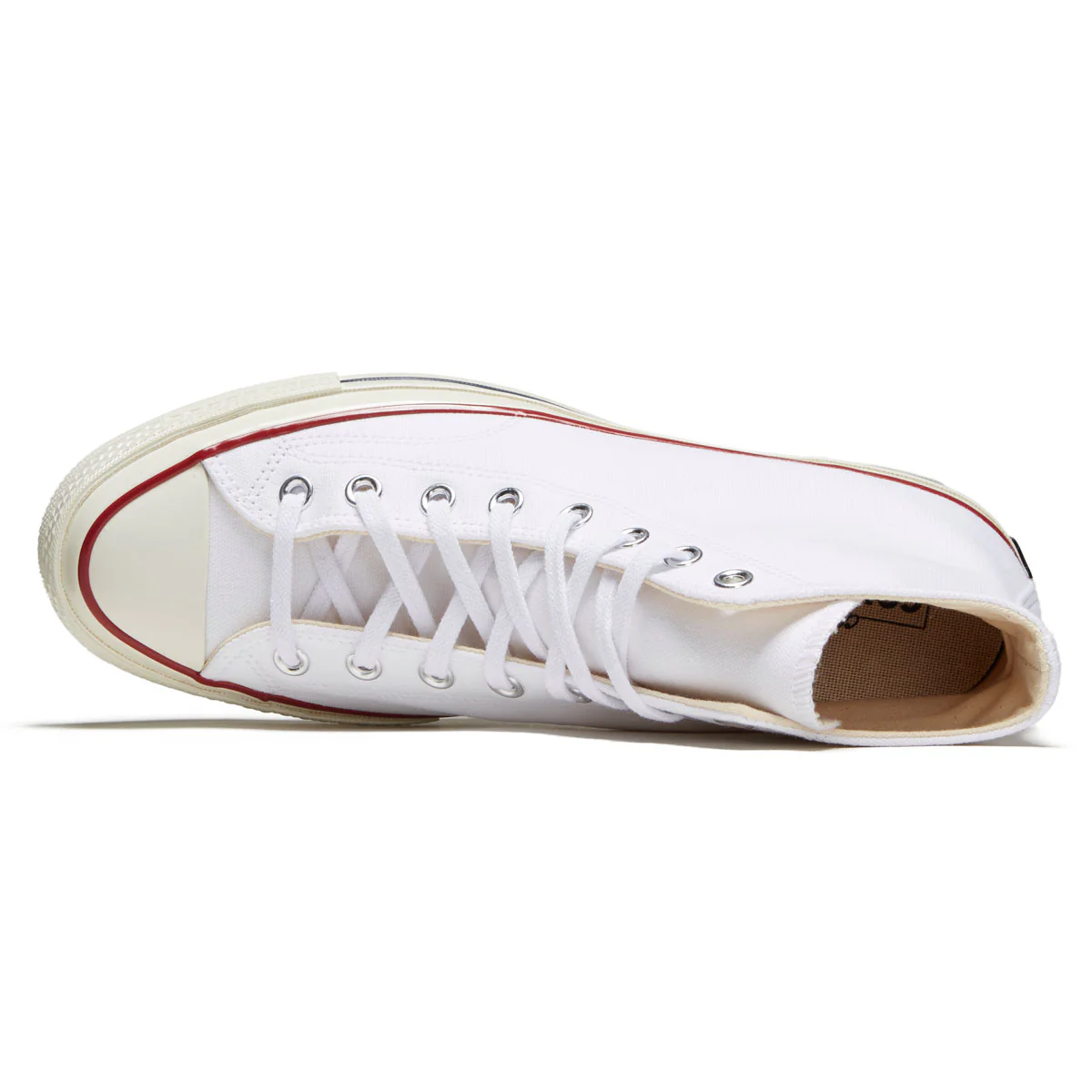 Converse Chuck 70 Hi Shoes - White/Garnet/Egret - Image 3