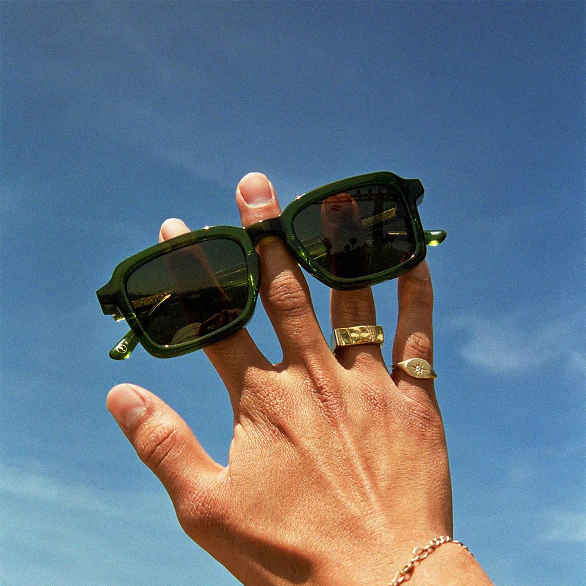 Crap Eyewear The Heavy Tropix Sunglasses - Crystal Olive Bio/Polarized Bronze - Image 5