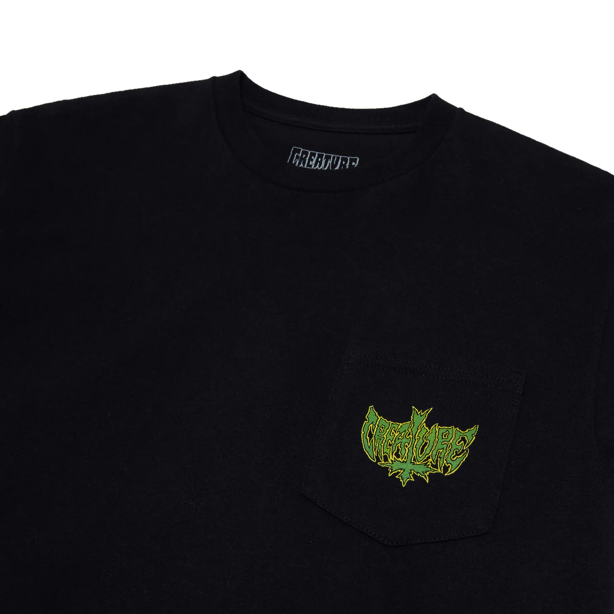 Creature Gravette Hippie Skull 20th Pocket T-Shirt - Black - Image 3