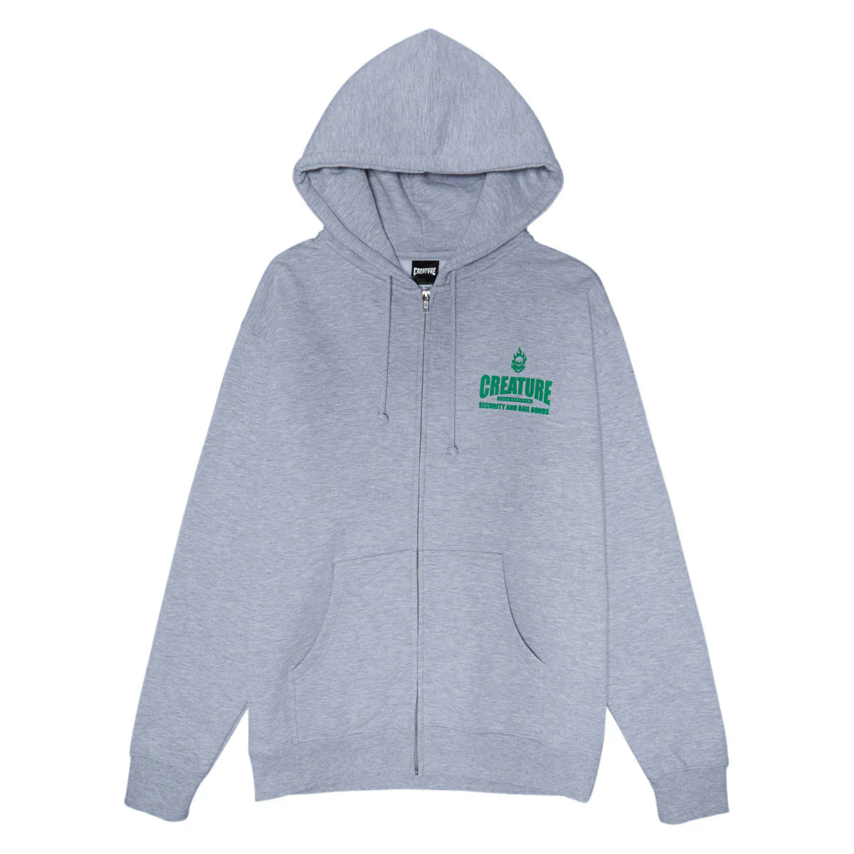 Creature Security Service Zip Hoodie - Grey Heather