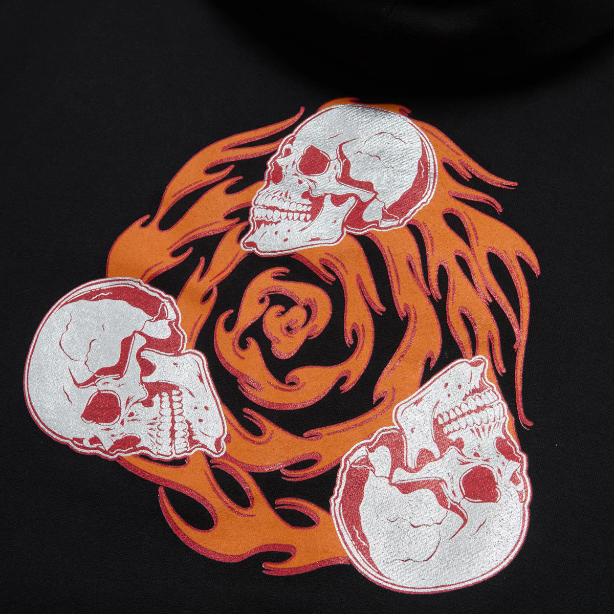 Creature Spiral Skull Hoodie - Black - Image 4