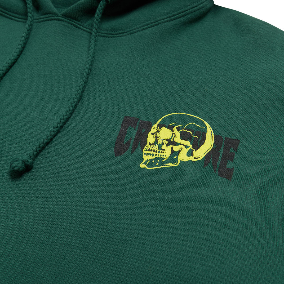 Creature Spiral Skull Hoodie - Dark Green - Image 3