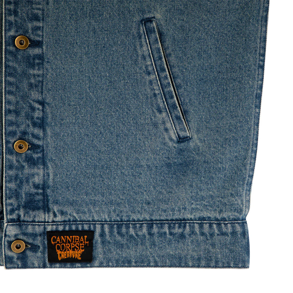 Creature x Cannibal Corpse Denim Vest - Light Denim - Image 4