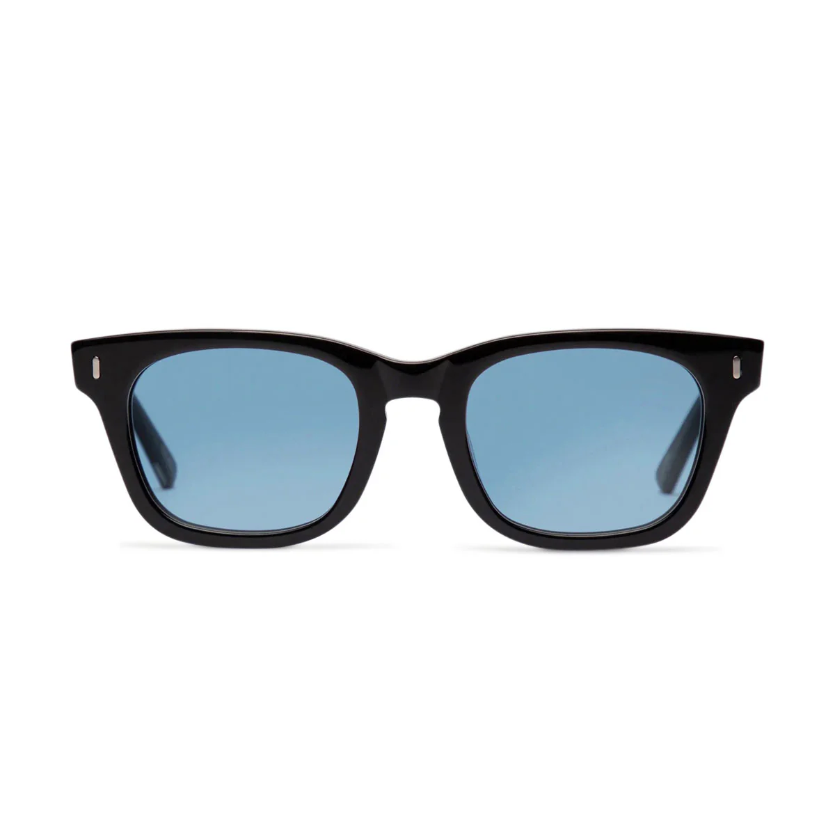 Decade Big Earl 50s Sunglasses - Gloss Black Acetate/Blue  CR-39 - Image 2
